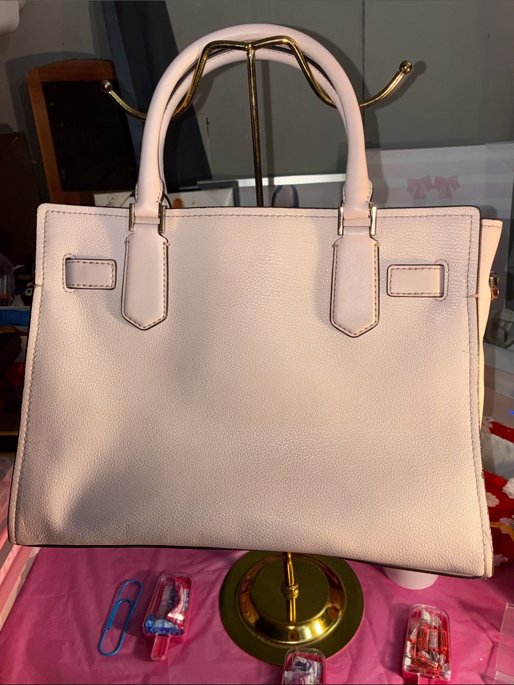 Michael Kors Soft Blush Structured Satchel with Gold Hardware-Bundle - Picture 2 of 16